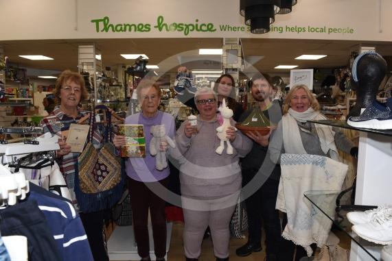 Thames Hospice feature looks at the role of its charity shops and the importance of donations.Emma Taylor, Dedworth Shop Manager, and other staff at the shop. Thames Hospice shop  67 Dedworth Rd, Windsor 