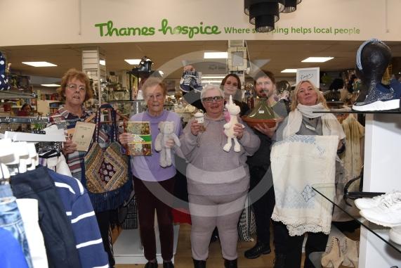 Thames Hospice feature looks at the role of its charity shops and the importance of donations.Emma Taylor, Dedworth Shop Manager, and other staff at the shop. Thames Hospice shop  67 Dedworth Rd, Windsor 