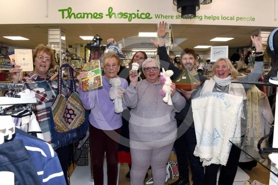 Thames Hospice feature looks at the role of its charity shops and the importance of donations.Emma Taylor, Dedworth Shop Manager, and other staff at the shop. Thames Hospice shop  67 Dedworth Rd, Windsor 