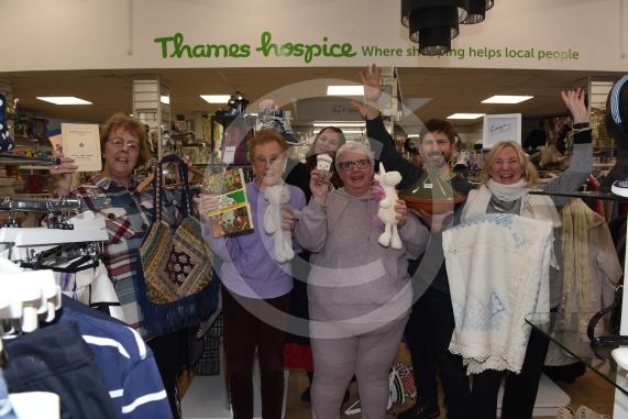 Thames Hospice feature looks at the role of its charity shops and the importance of donations.Emma Taylor, Dedworth Shop Manager, and other staff at the shop. Thames Hospice shop  67 Dedworth Rd, Windsor 