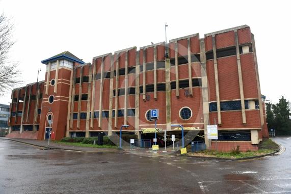 The Stafferton Way car park, Maidenhead partially closed on Monday due to damage caused by vandalism. 