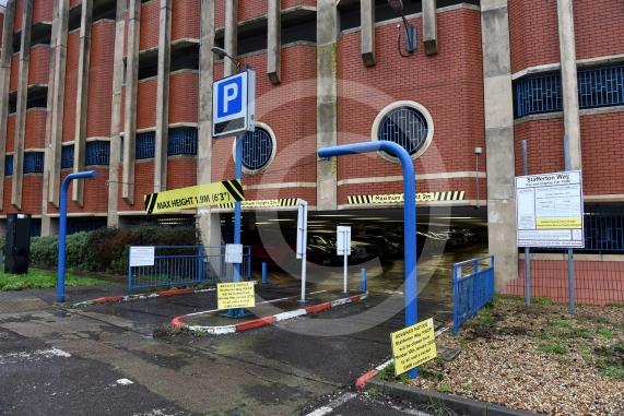 The Stafferton Way car park, Maidenhead partially closed on Monday due to damage caused by vandalism. 