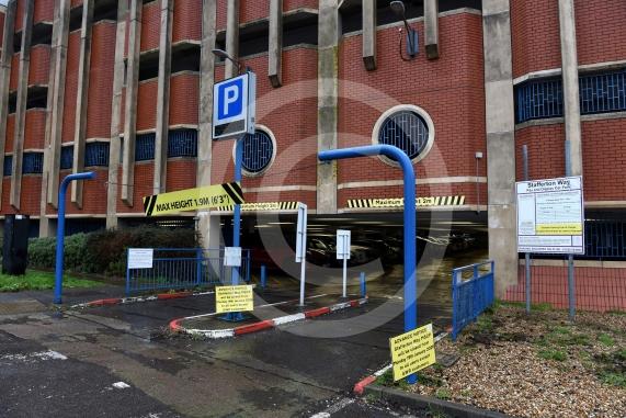 The Stafferton Way car park, Maidenhead partially closed on Monday due to damage caused by vandalism. 
