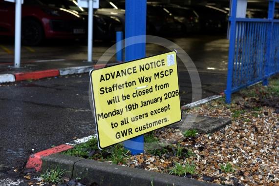The Stafferton Way car park, Maidenhead partially closed on Monday due to damage caused by vandalism. 