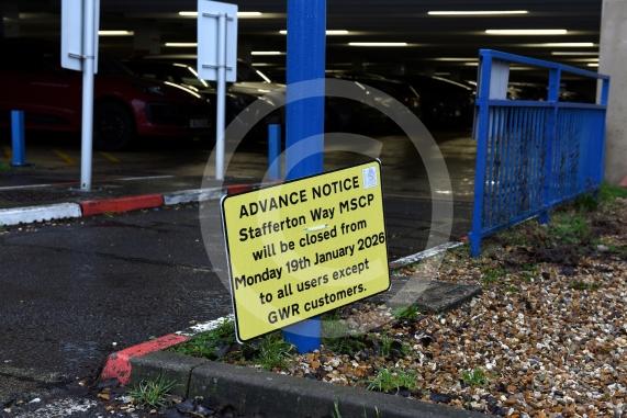 The Stafferton Way car park, Maidenhead partially closed on Monday due to damage caused by vandalism. 