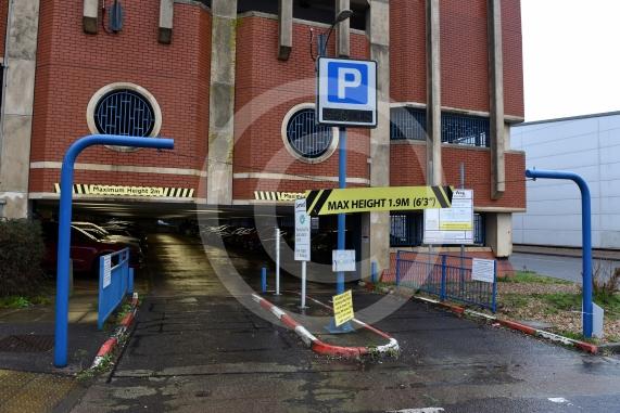 The Stafferton Way car park, Maidenhead partially closed on Monday due to damage caused by vandalism. 