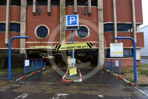 The Stafferton Way car park, Maidenhead partially closed on Monday due to damage caused by vandalism. 