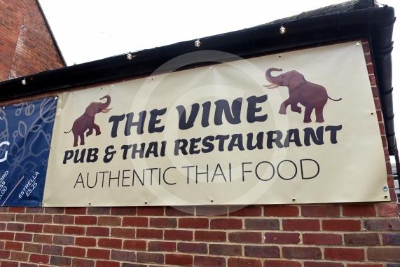 The Vine Pub, 20 Market Street, MaidenheadThe Vine pub and Thai restaurant. New owners have taken over The Vine and have also incorporated a new Thai restaurant into the venue. 