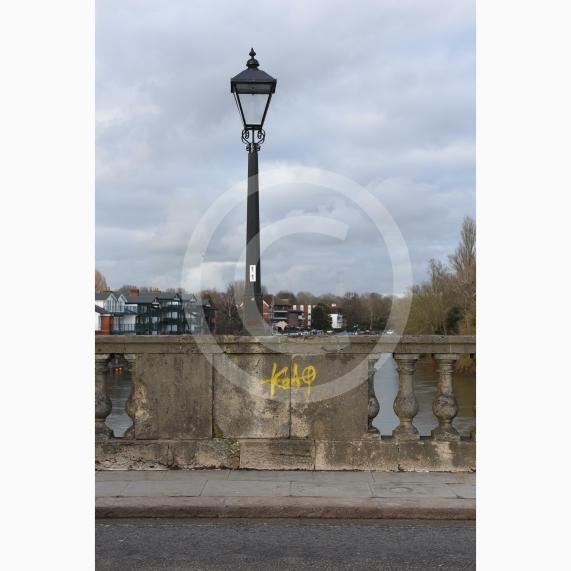 Maidenhead BridgeYellow Grafitti on the bridge