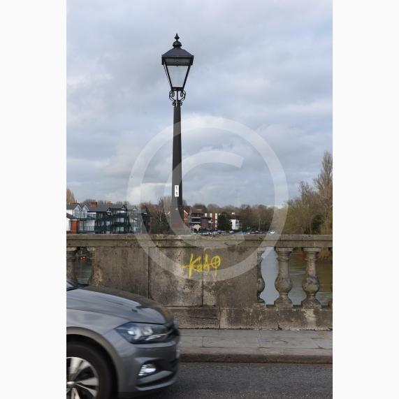 Maidenhead BridgeYellow Grafitti on the bridge