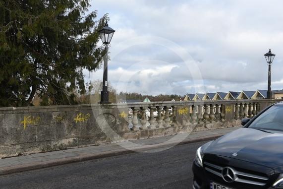 Maidenhead BridgeYellow Grafitti on the bridge