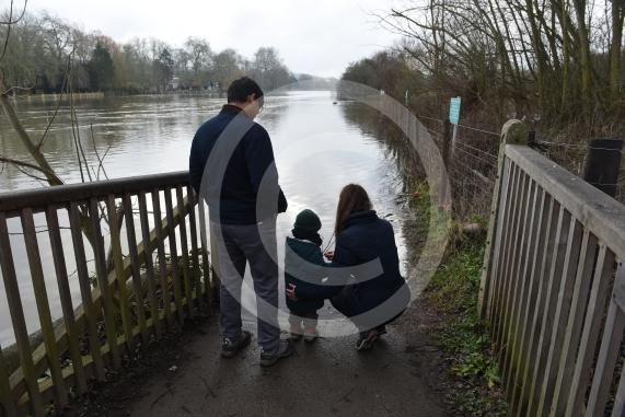 Flooded Higginson Park in  Marlow