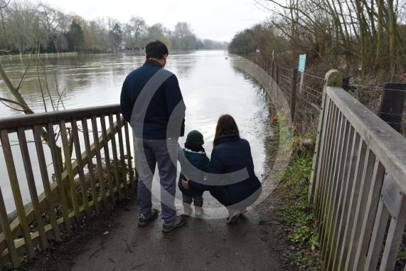 Flooded Higginson Park in  Marlow