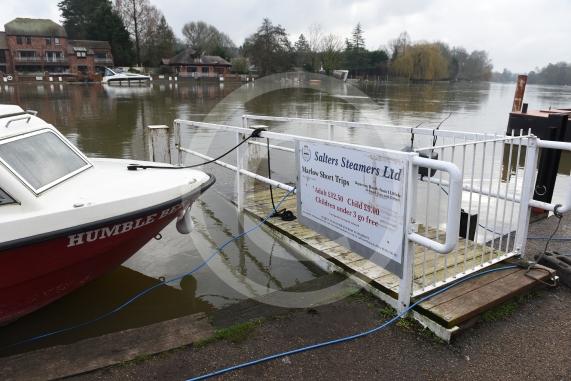 Flooded Higginson Park in  Marlow