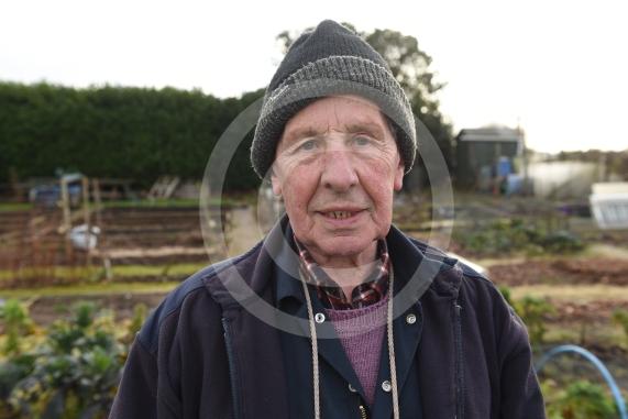 Byran Staples at the Breadcroft Road Allotments. He's concerned that the allotment space is being left to fall into disrepair despite the waiting list. Breadcroft Road, Maidenhead