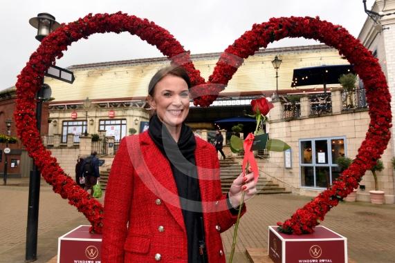 Windsor Royal are celebrating Valentines Day by handing out roses to shoppers.Fiona Lyon, Windsor Royal