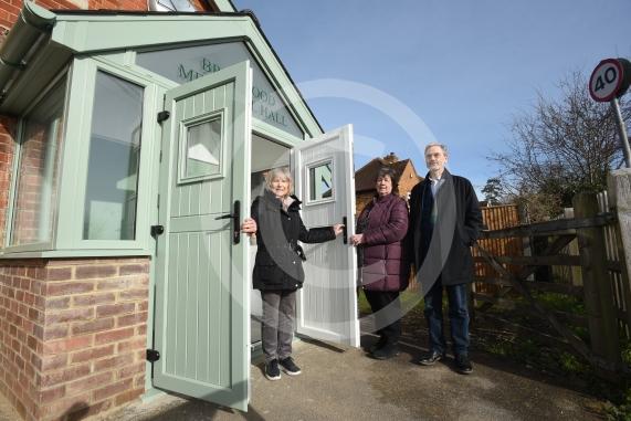 Braywood Memorial Hall, Fifield Road, Fifield was damaged after a car smashed into it last year. Committee members L-R Barbara Frame, Catherine Martin, David Burroughs