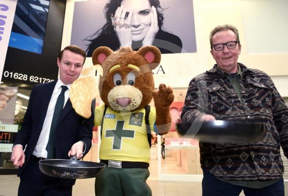 Nicholsons Centre,  MaidenheadPancake Day, Shrove Tuesday&lsquo;Flip the Pancake &ndash; get a prize!&rsquo;MP Joshua Reynolds, Andrew Ingram
