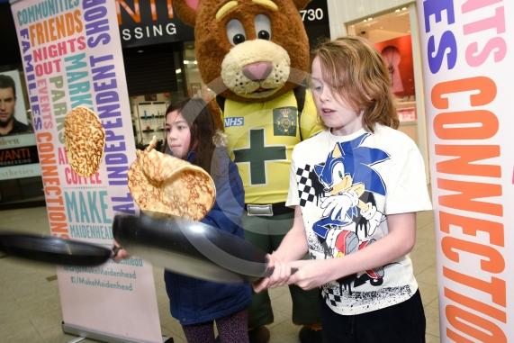Nicholsons Centre,  MaidenheadPancake Day, Shrove Tuesday&lsquo;Flip the Pancake &ndash; get a prize!&rsquo;Noah  Dela Pena 6, Isabella Forisky 6