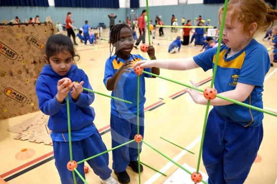 Government 60 active minutes scheme.Active 60 Festival for 5 to 7 yr olds were organised & delivered by Ascot & Maidenhead School Sport Partnership. Braywick Leisure Centre sports hall, MaidenheadSt Mary's School