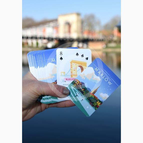Emma Sweet &ndash; business story about her playing card business Ace Places (Marlow and Henley packs).-  beside Marlow Bridge & All Saints Church 
