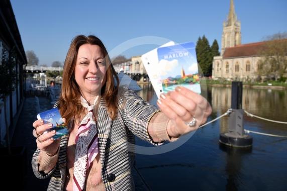 Emma Sweet &ndash; business story about her playing card business Ace Places (Marlow and Henley packs).-  beside Marlow Bridge & All Saints Church 