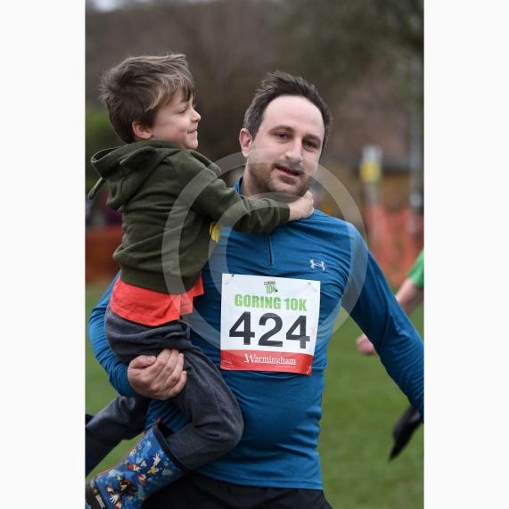 GORING 10K Road RaceDave Hendricks with his son, Felix 5
