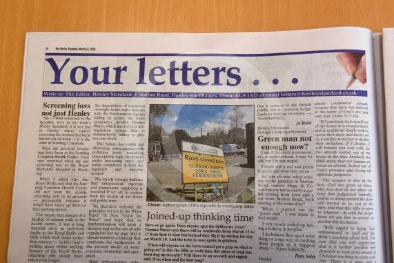 Stock image for the Henley Standard Letters section for online. A shot of the Your Letters page in the print edition.&nbsp;