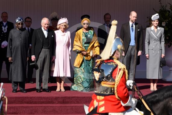 Nigerian state visit, WindsorKing Charles, Queen Camilla, President Bola Ahmed Tinubu and his wife, first lady Oluremi Tinubu.The King, the Queen and the Prince and Princess of Wales welcomed the Nigerian president to Windsor at the start of the first state visit to the UK by the West African nation in nearly 40 years.18.3.26Photos by Ian Longthorne