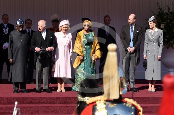 Nigerian state visit, WindsorKing Charles, Queen Camilla, President Bola Ahmed Tinubu and his wife, first lady Oluremi Tinubu.The King, the Queen and the Prince and Princess of Wales welcomed the Nigerian president to Windsor at the start of the first state visit to the UK by the West African nation in nearly 40 years.18.3.26Photos by Ian Longthorne