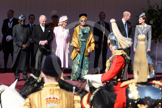Nigerian state visit, WindsorKing Charles, Queen Camilla, President Bola Ahmed Tinubu and his wife, first lady Oluremi Tinubu.The King, the Queen and the Prince and Princess of Wales welcomed the Nigerian president to Windsor at the start of the first state visit to the UK by the West African nation in nearly 40 years.18.3.26Photos by Ian Longthorne