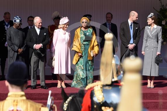 Nigerian state visit, WindsorKing Charles, Queen Camilla, President Bola Ahmed Tinubu and his wife, first lady Oluremi Tinubu.The King, the Queen and the Prince and Princess of Wales welcomed the Nigerian president to Windsor at the start of the first state visit to the UK by the West African nation in nearly 40 years.18.3.26Photos by Ian Longthorne