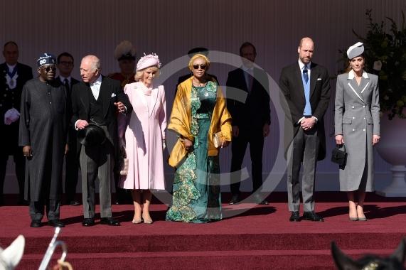 Nigerian state visit, WindsorKing Charles, Queen Camilla, President Bola Ahmed Tinubu and his wife, first lady Oluremi Tinubu.The King, the Queen and the Prince and Princess of Wales welcomed the Nigerian president to Windsor at the start of the first state visit to the UK by the West African nation in nearly 40 years.18.3.26Photos by Ian Longthorne