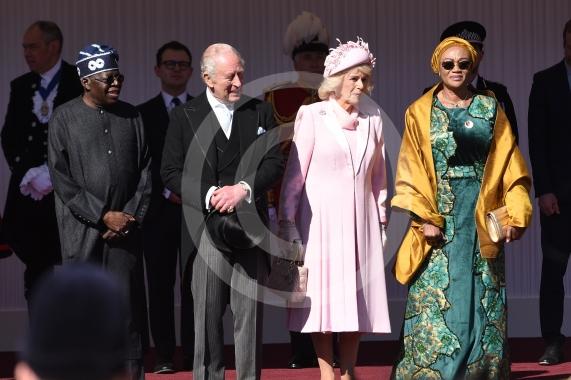 Nigerian state visit, WindsorKing Charles, Queen Camilla, President Bola Ahmed Tinubu and his wife, first lady Oluremi Tinubu.The King, the Queen and the Prince and Princess of Wales welcomed the Nigerian president to Windsor at the start of the first state visit to the UK by the West African nation in nearly 40 years.18.3.26Photos by Ian Longthorne
