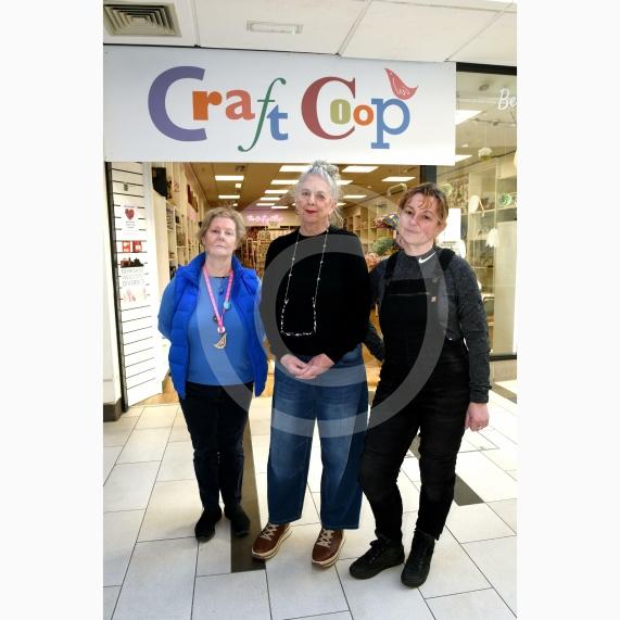 Craft Coop Maidenhead, Nicholsons CentreThe Craft Coop is appealing for help to find a new home ahead of the closure of the Nicholsons Centre.L-R Anne Briggs (Manager), Teresa Mills (Director), Izabela Ignatowska (Manager)