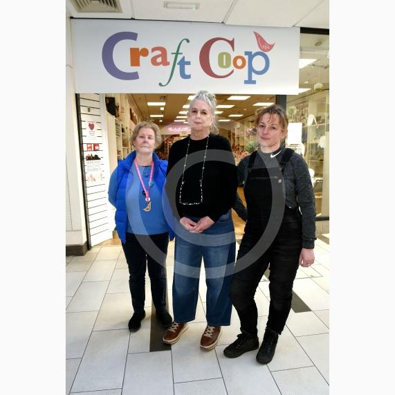 Craft Coop Maidenhead, Nicholsons CentreThe Craft Coop is appealing for help to find a new home ahead of the closure of the Nicholsons Centre.L-R Anne Briggs (Manager), Teresa Mills (Director), Izabela Ignatowska (Manager)