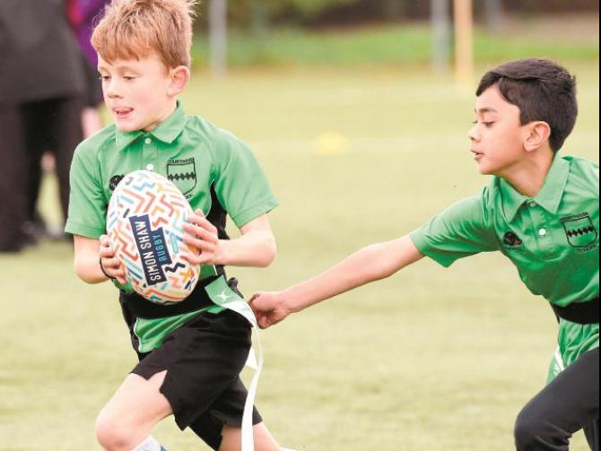 In pictures children try tag rugby at Maidenhead Rugby Club Photo 1