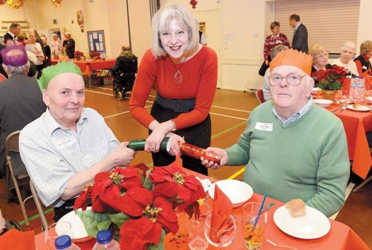 In pictures: Theresa May at Christmas Day lunch
