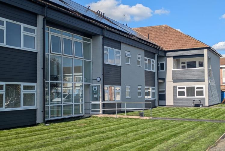 Run-down council housing rennovated into new flats