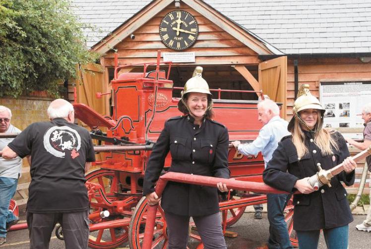 Vintage fire engine on show at Colnbrook History Museam